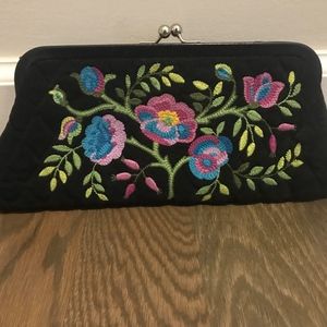 Vera Bradley Embroidered Clutch - EUC